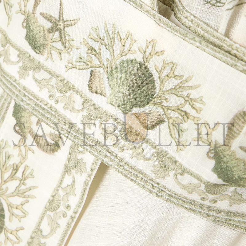 ZIMMERMANN WANDERLUST BELTED PRINTED COTTON-VOILE WRAP MIDI DRESS 46376663162997303 ZIMMERMANN WANDERLUST BELTED PRINTED COTTON-VOILE WRAP MIDI DRESS 46376663162997303